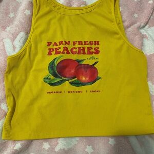 Farm Fresh Peaches Yellow Girls' Tank Top